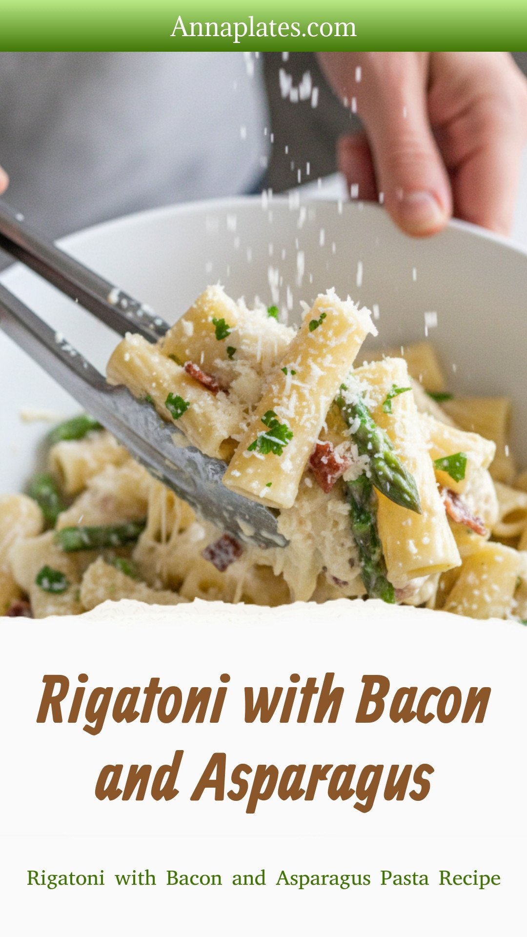 Rigatoni with Bacon and Asparagus 