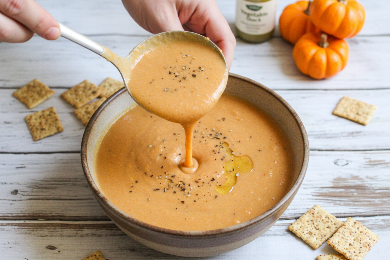 Roasted Garlic Cauliflower Pumpkin Soup – Easy & Delicious!: Roasted Garlic Cauliflower Pumpkin Soup Recipe