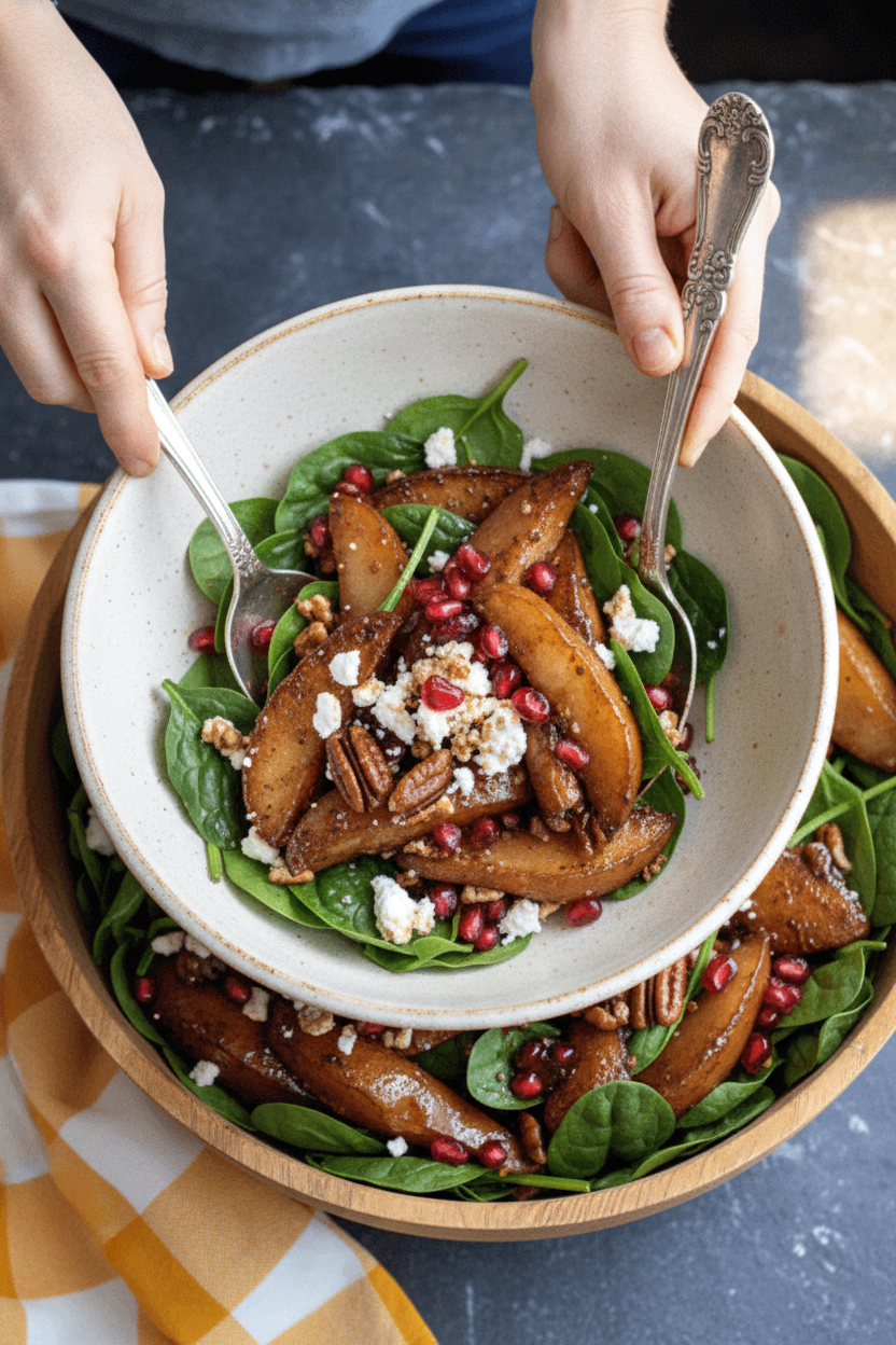 Roasted Pear & Pecan Salad - The Schmidty Wife