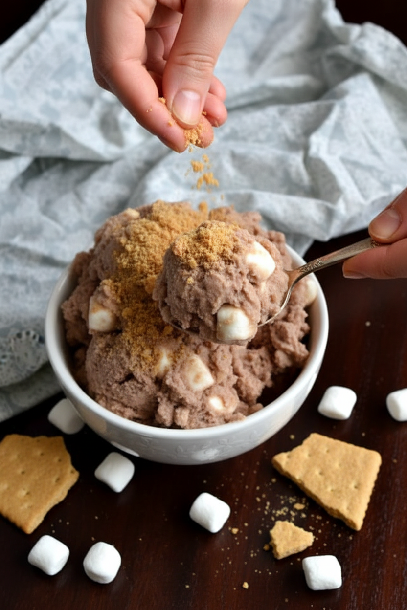 S’mores Snow Ice Cream - The Schmidty Wife