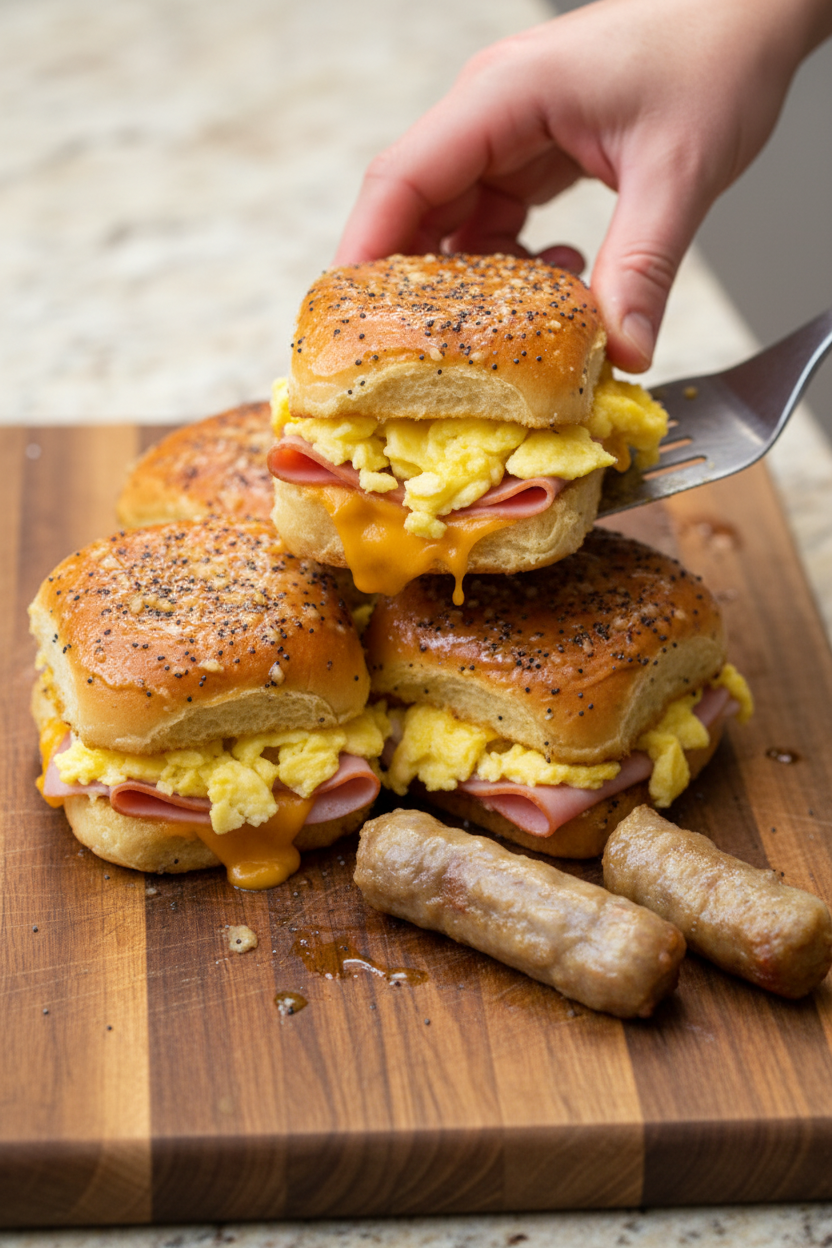 Saucy Ham and Cheese Breakfast Sliders - Perfect for Brunch!