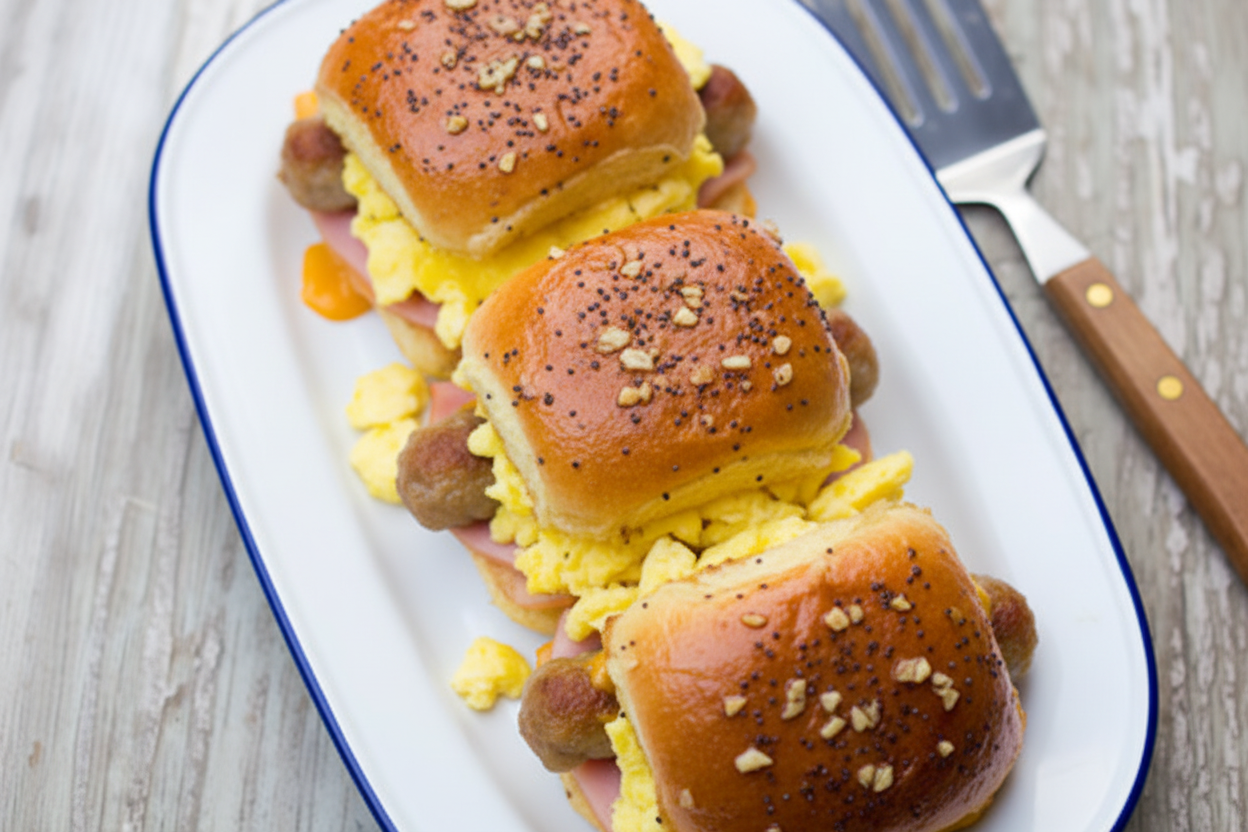 Saucy Ham and Cheese Breakfast Sliders - Perfect for Brunch!