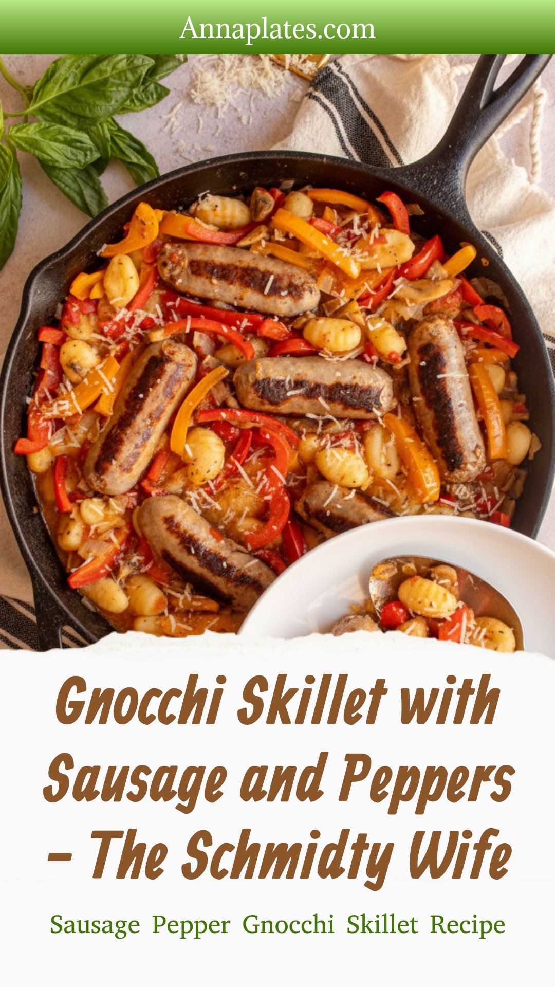 Gnocchi Skillet with Sausage and Peppers - The Schmidty Wife