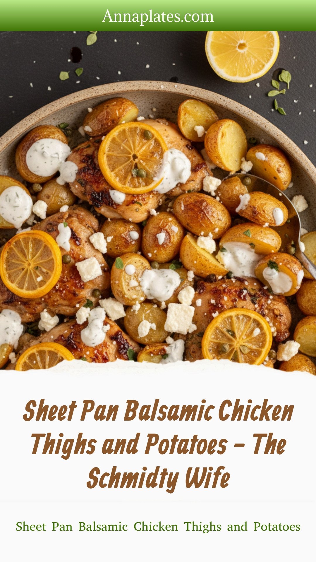 Sheet Pan Balsamic Chicken Thighs and Potatoes - The Schmidty Wife