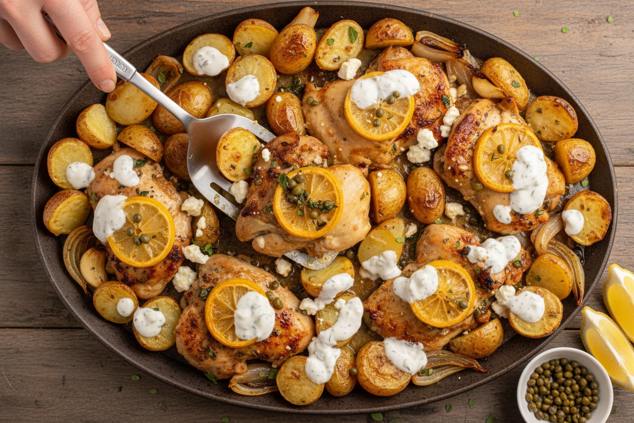 Sheet Pan Balsamic Chicken Thighs and Potatoes - The Schmidty Wife