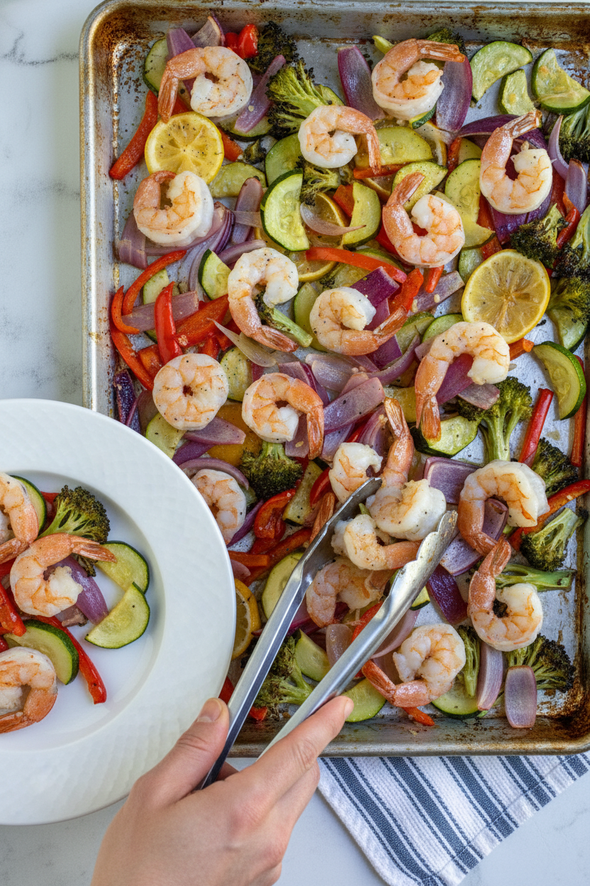 Sheet Pan Shrimp and Veggies - The Schmidty Wife