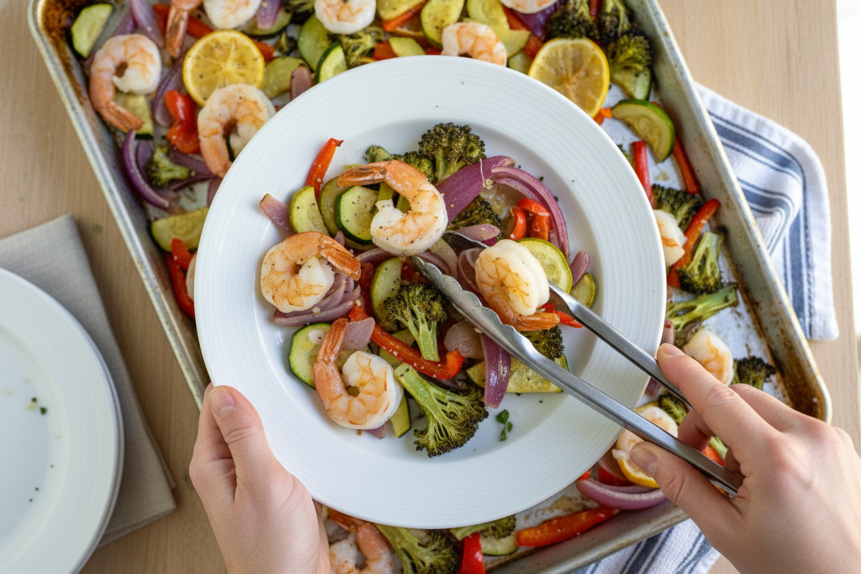 Sheet Pan Shrimp and Veggies - The Schmidty Wife