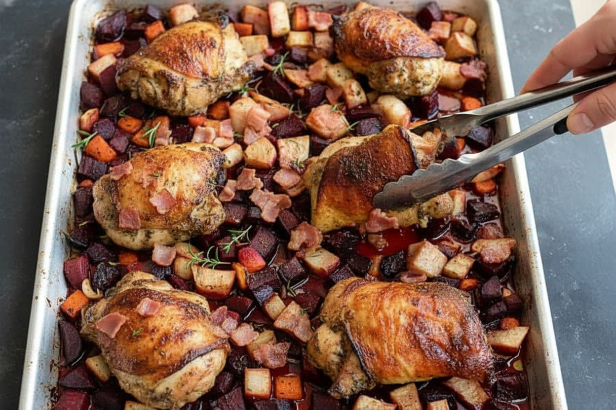 Sheet Pan Winter Chicken Dinner – The Schmidty Wife: Sheet Pan Winter Chicken Dinner Recipe
