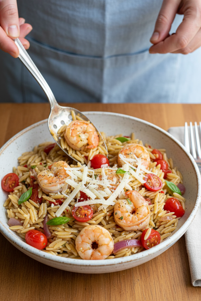 Shrimp and Orzo