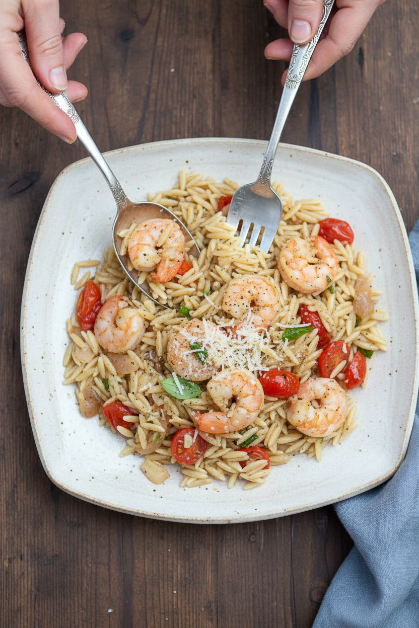 Shrimp and Orzo