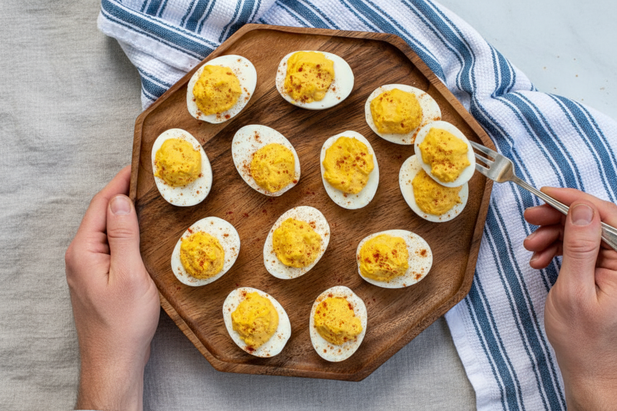 Simple & Easy Deviled Eggs - The Schmidty Wife