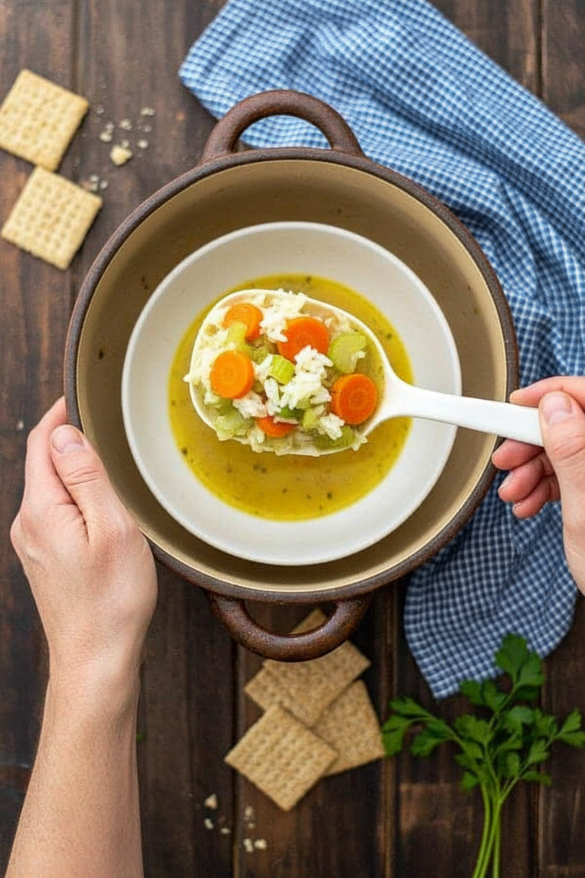 Simple Vegetable Rice Soup - The Schmidty Wife
