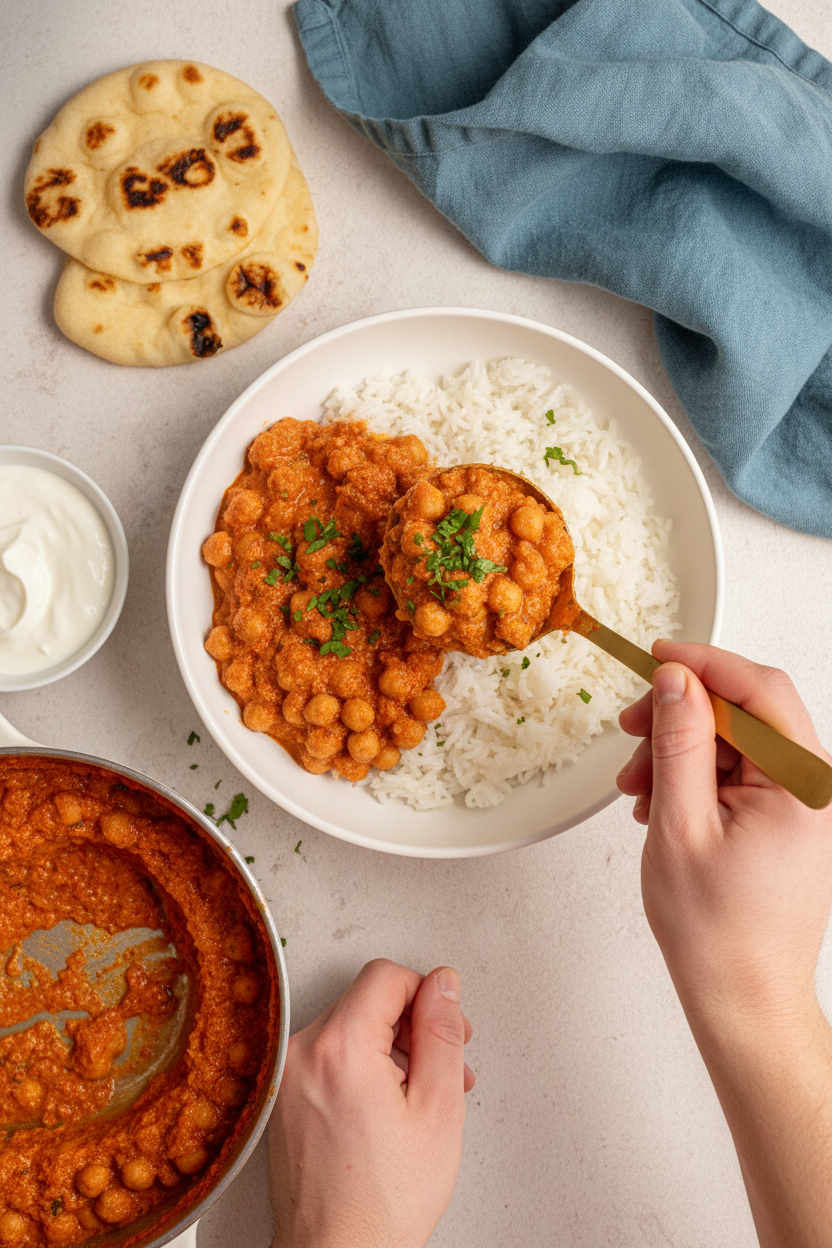 Slow Cooker Chickpea Tikka Masala - The Schmidty Wife