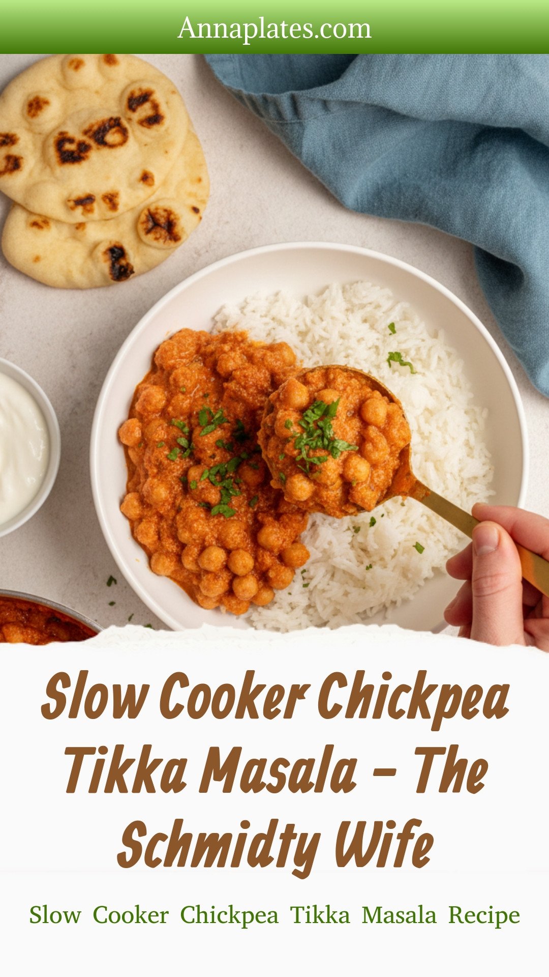 Slow Cooker Chickpea Tikka Masala - The Schmidty Wife