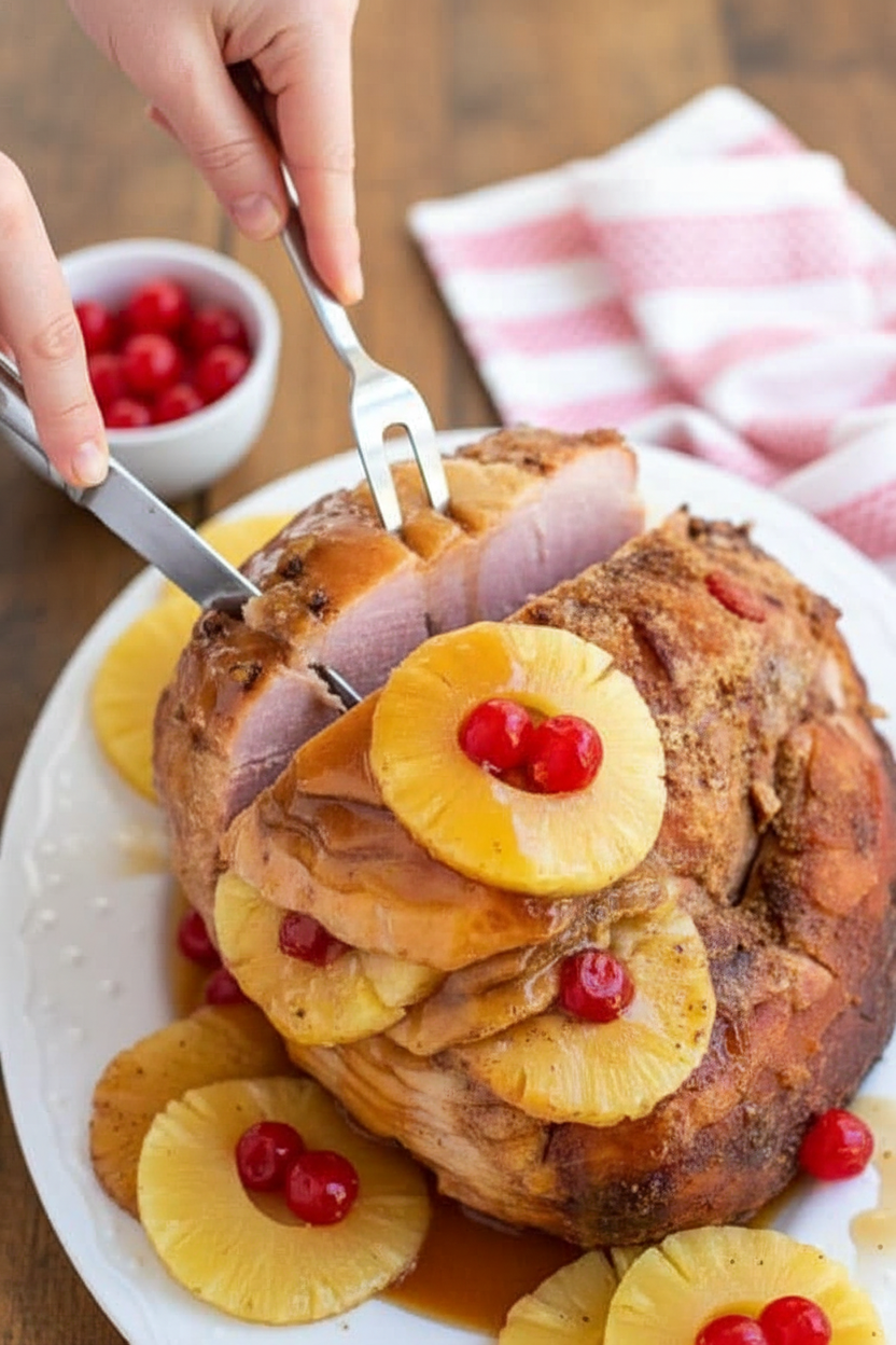 Crockpot Ham with Pineapple and Brown Sugar - The Schmidty Wife