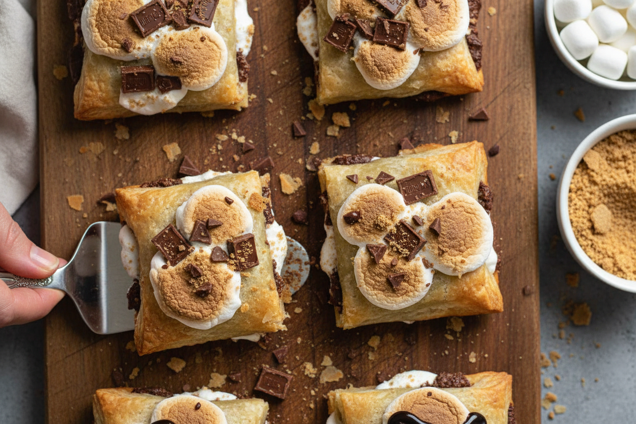 S'mores Pastries- Flaky, chocolate marshmallow pastry