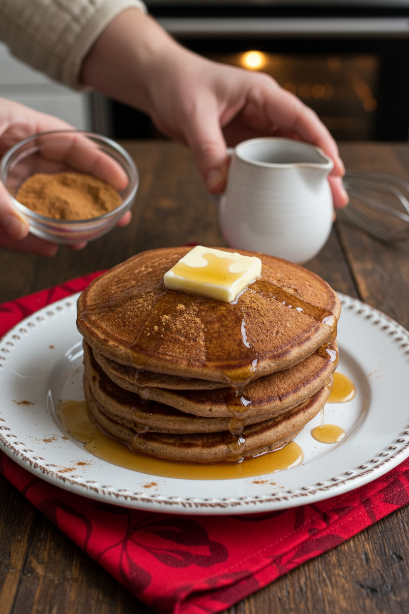 Spiced Gingerbread Pancakes