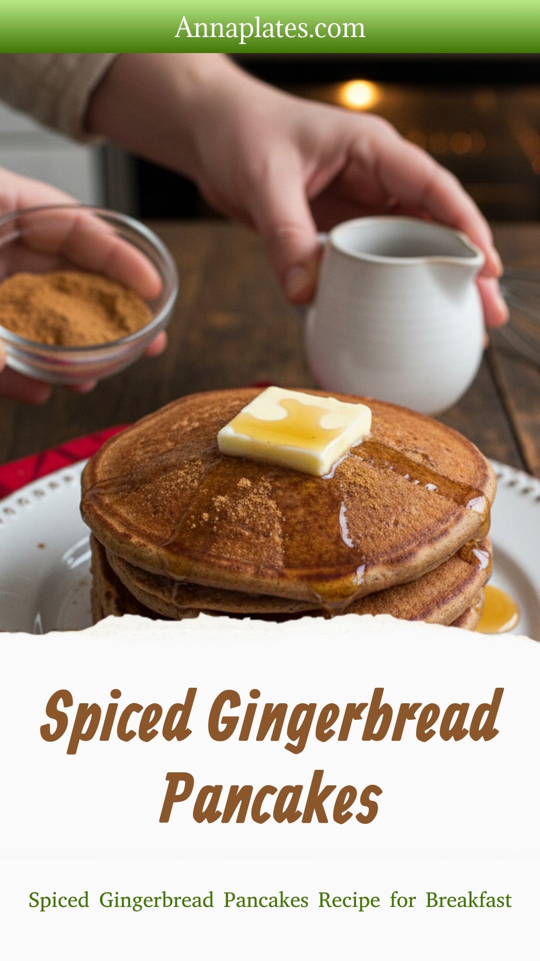 Spiced Gingerbread Pancakes
