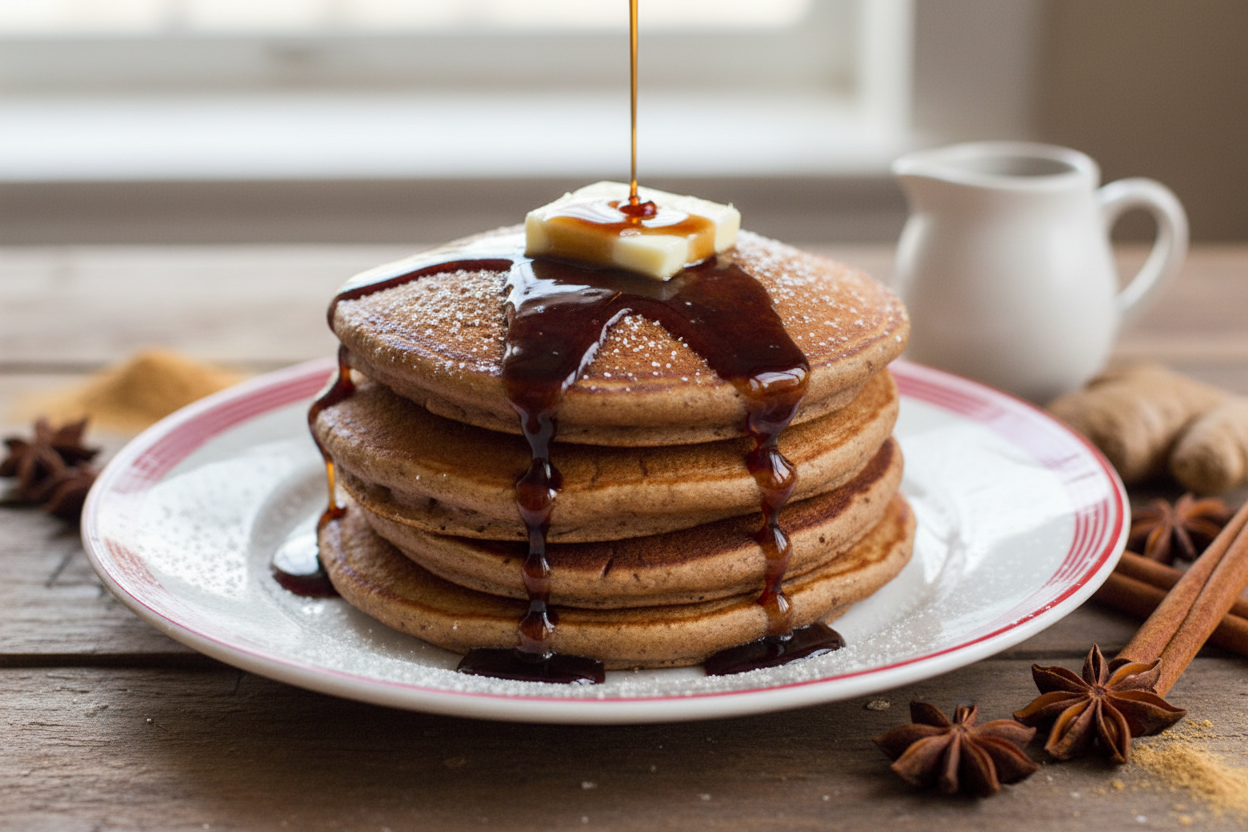 Spiced Gingerbread Pancakes: Spiced Gingerbread Pancakes Recipe for Breakfast