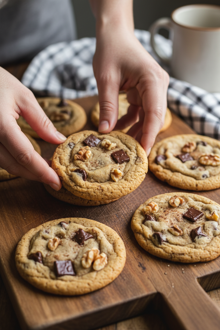 Chocolate Chip Spiced Walnut Cookies