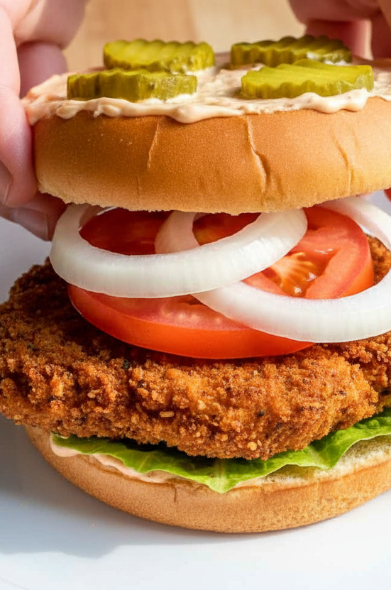 Air Fryer Spicy Chicken Sandwiches