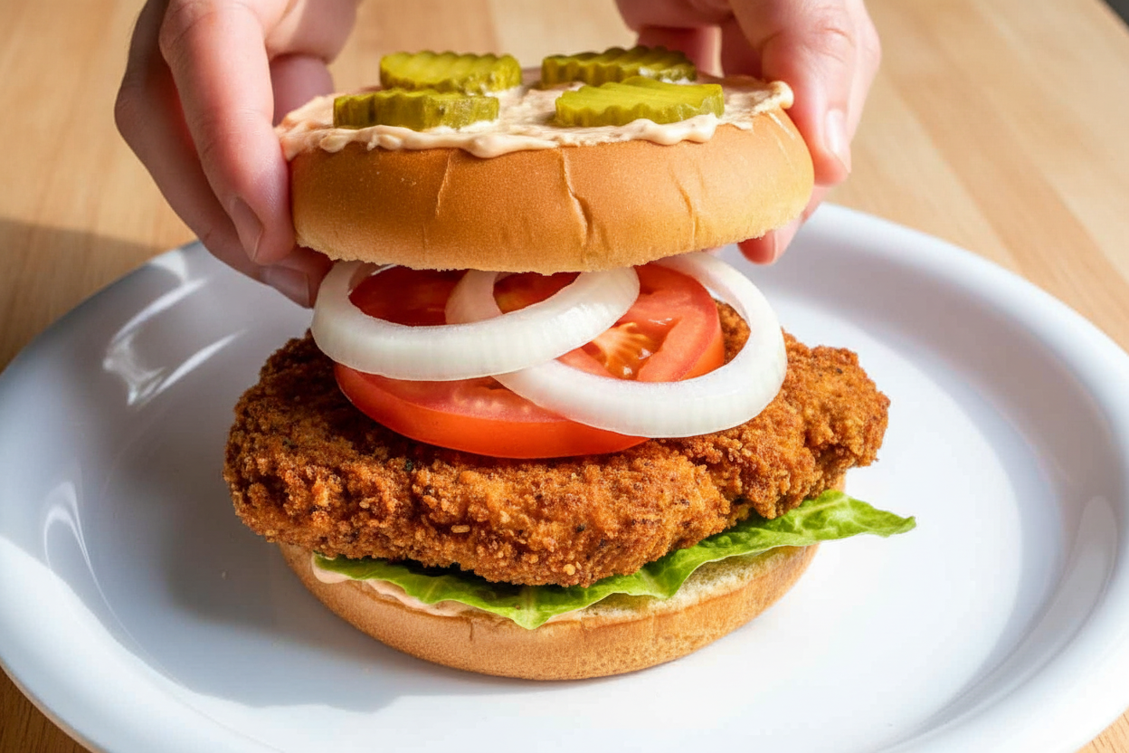 Air Fryer Spicy Chicken Sandwiches