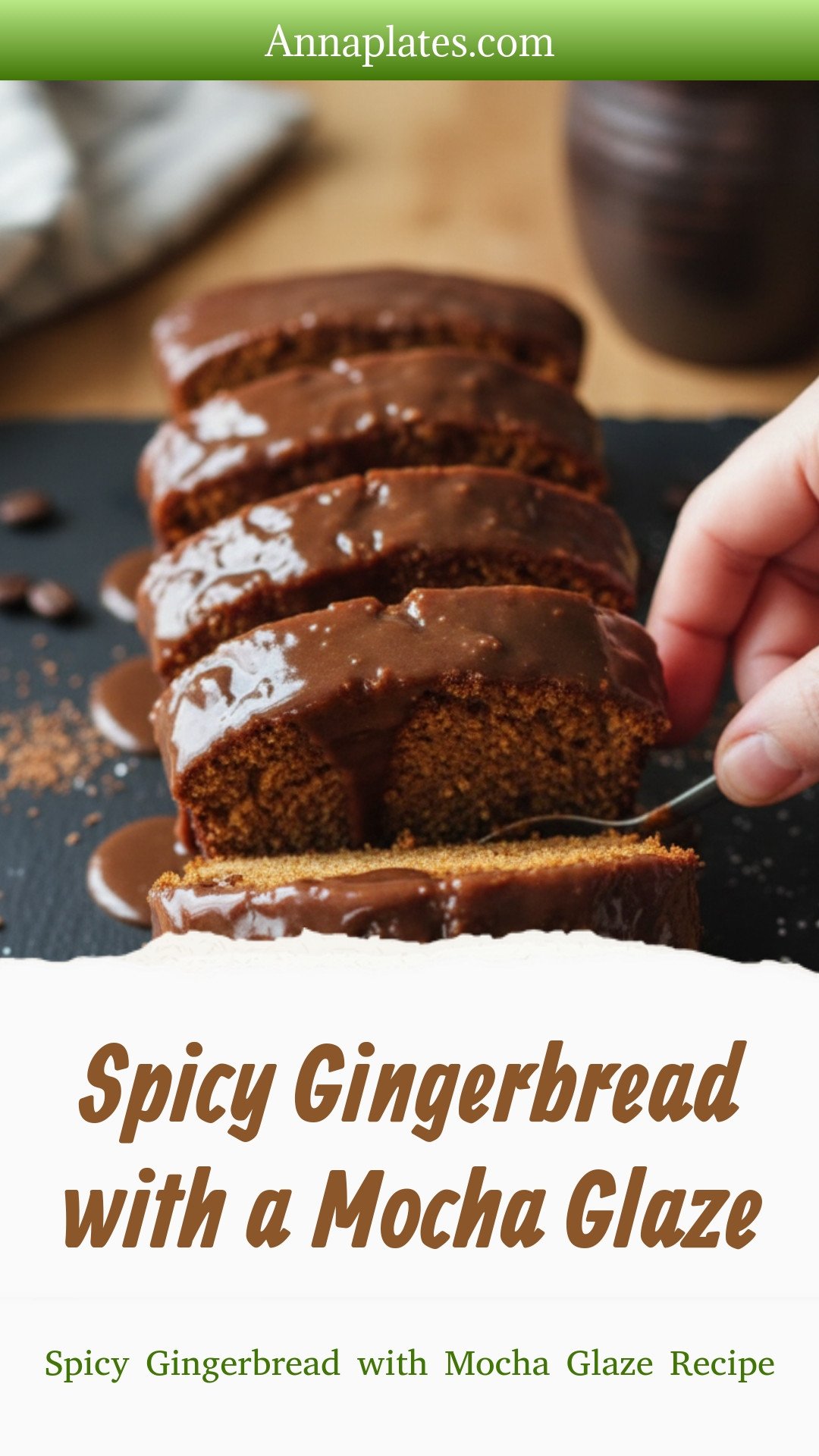 Spicy Gingerbread with a Mocha Glaze