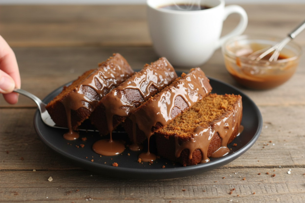 Spicy Gingerbread with a Mocha Glaze