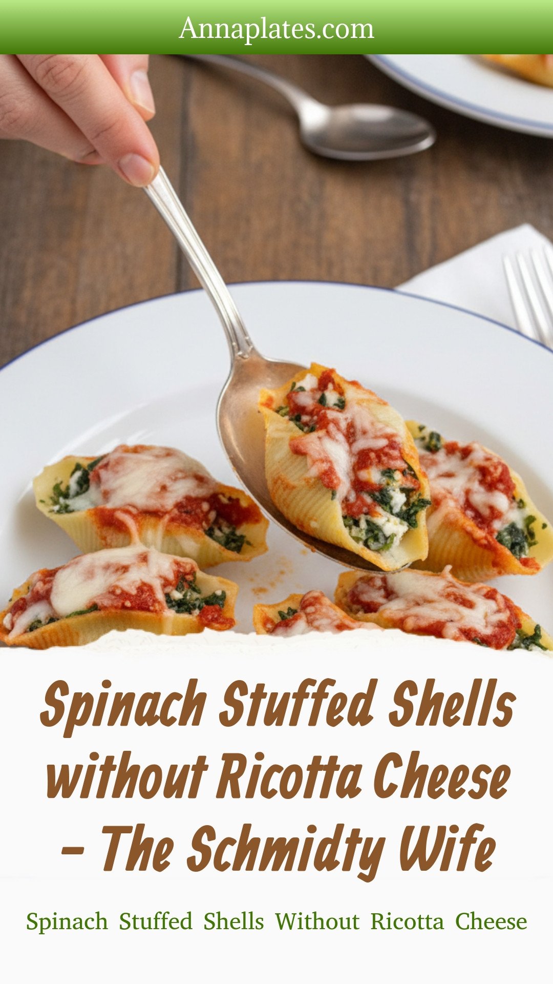 Spinach Stuffed Shells without Ricotta Cheese - The Schmidty Wife