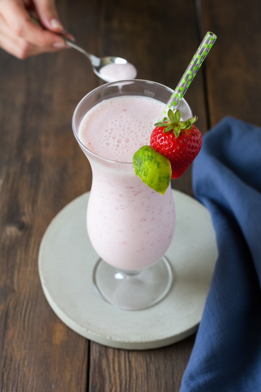 Strawberry Key Lime Milkshakes