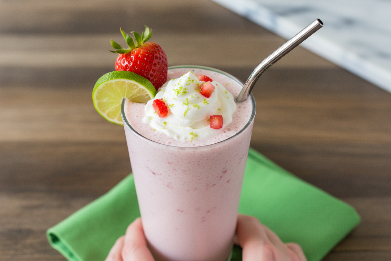 Strawberry Key Lime Milkshake Recipe