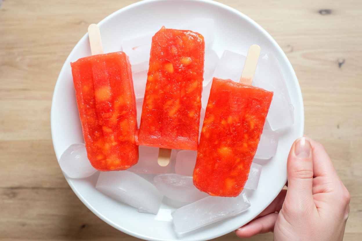 Strawberry Mango Margarita Boozy Popsicles