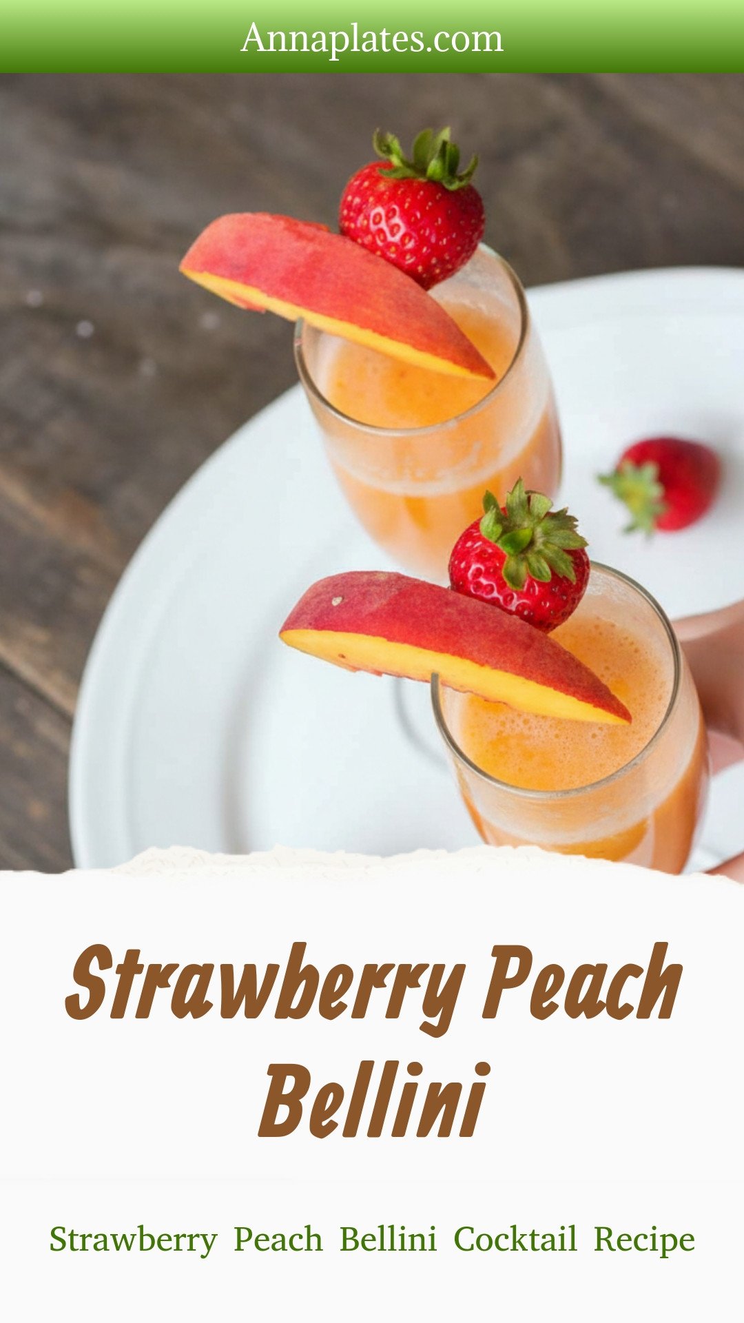 Strawberry Peach Bellini