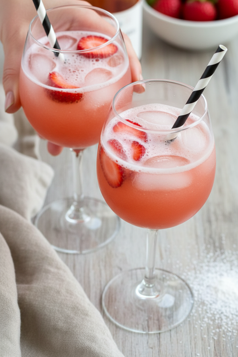 Strawberry Rosé Wine Punch