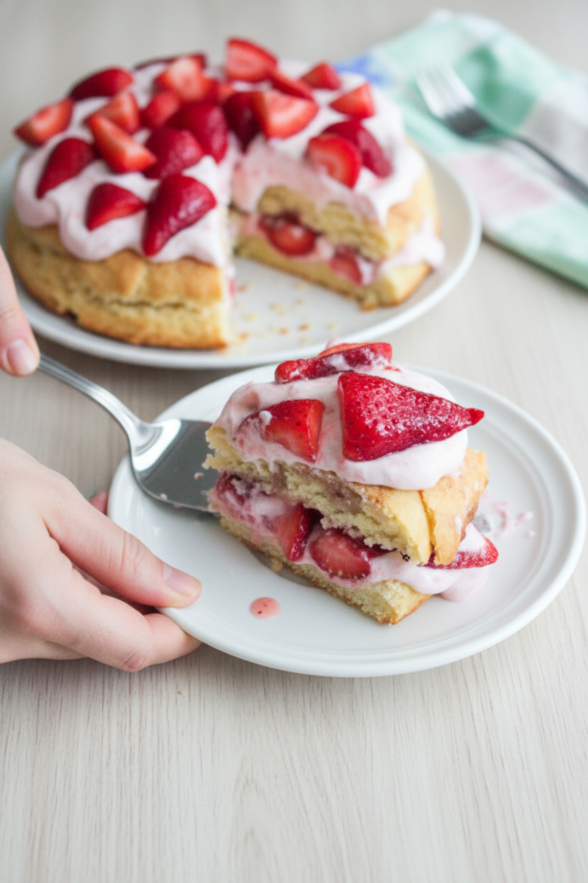Strawberry Shortcake with Strawberry Whipped Cream