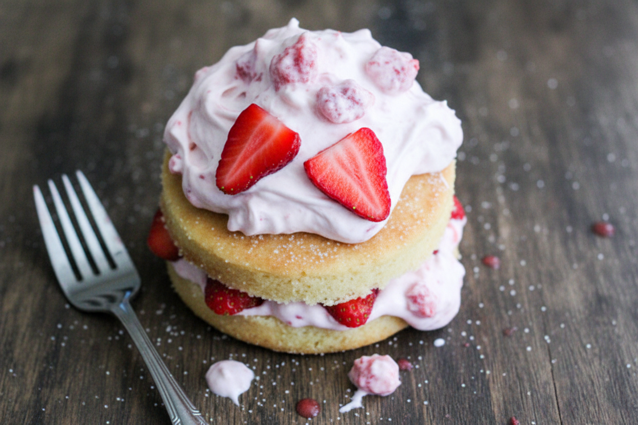 Strawberry Shortcake with Strawberry Whipped Cream