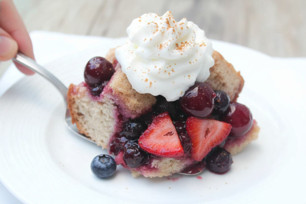 Summer Berry Cinnamon Bread Pudding