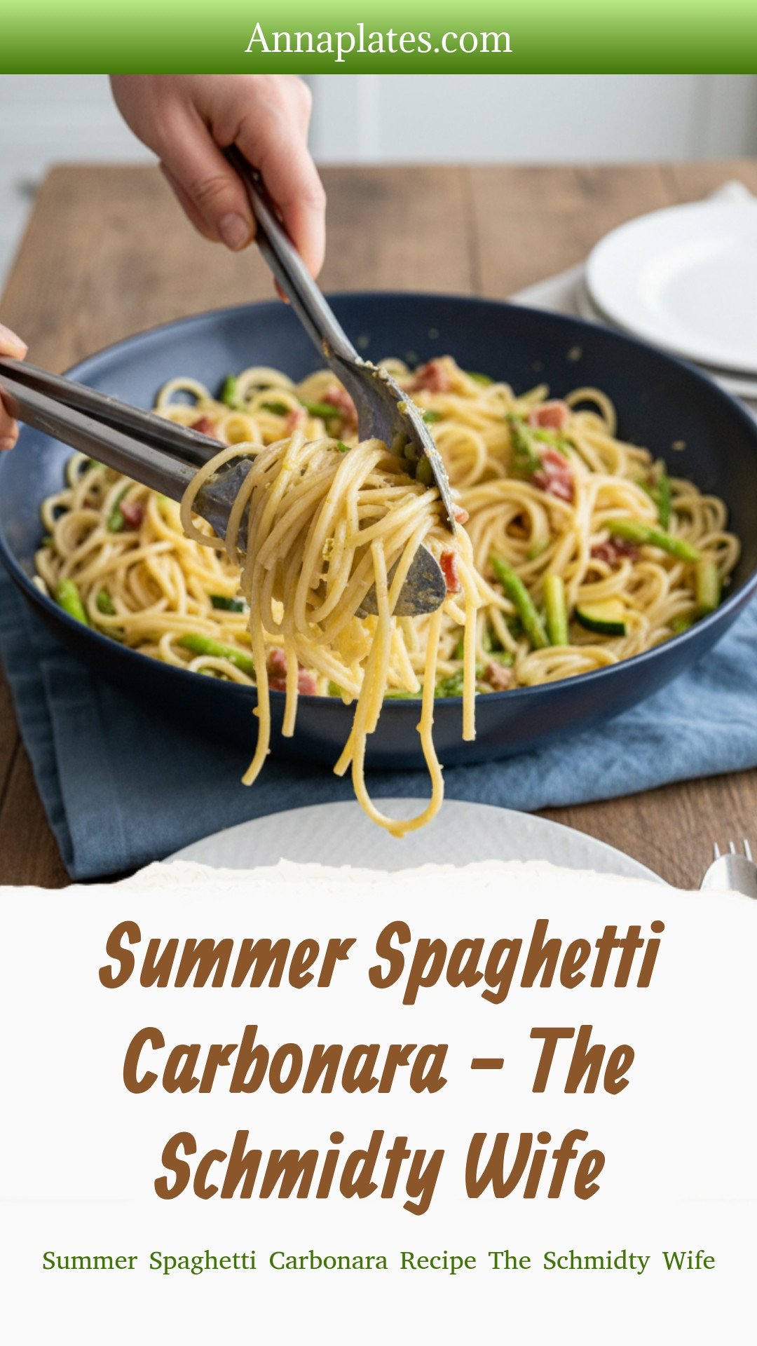 Summer Spaghetti Carbonara - The Schmidty Wife