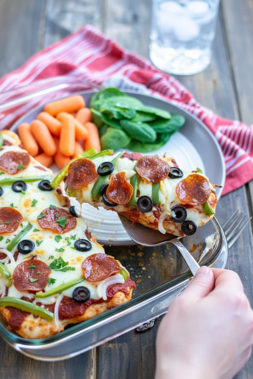Supreme Pizza Chicken Bake Recipe Low Carb - The Schmidty Wife