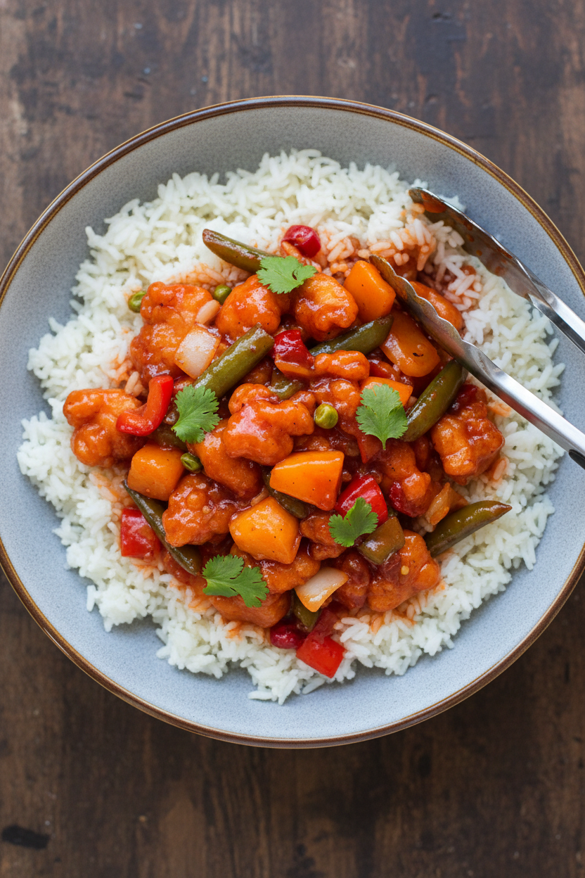 Sweet and Sour Chicken and Bell Peppers