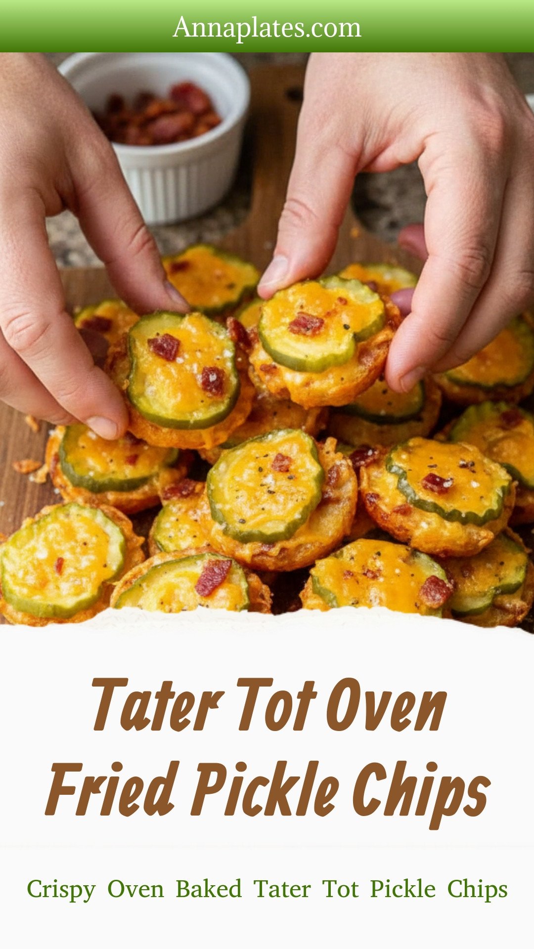 Tater Tot Oven Fried Pickle Chips