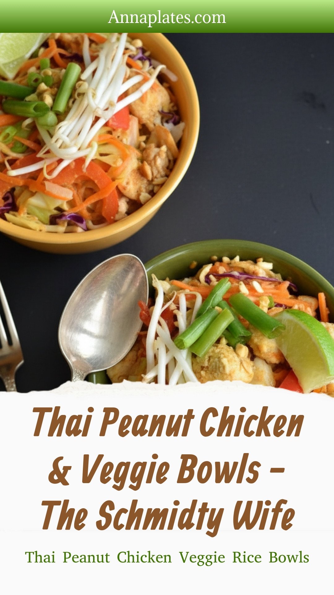 Thai Peanut Chicken & Veggie Bowls - The Schmidty Wife