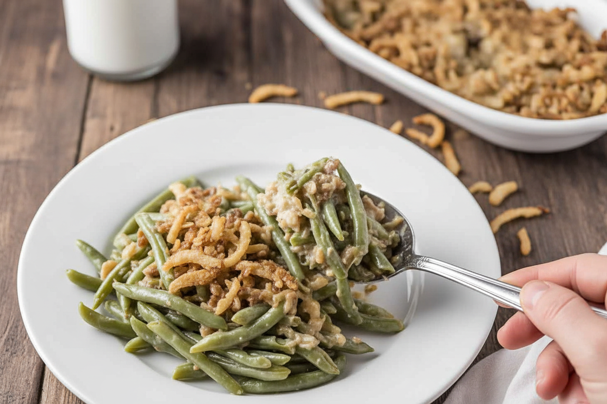 Traditional Green Bean Casserole – Not just for holidays!: Easy Green Bean Casserole For Any Day