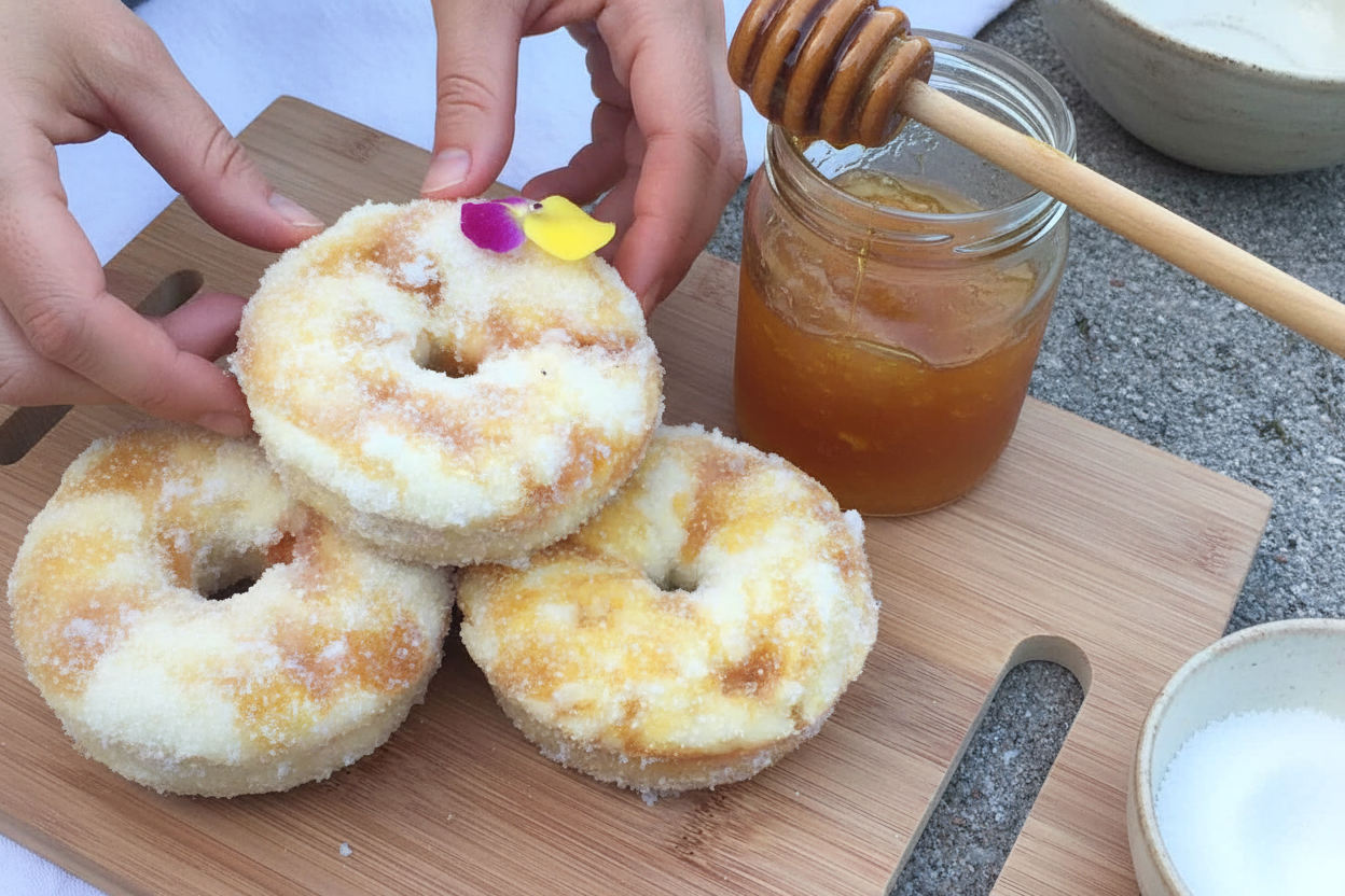 Tropical Fruit and Honey Swirled Donuts