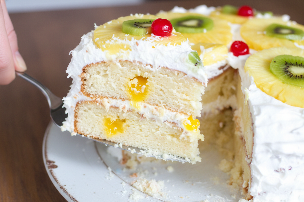 Tropical Layered Poke Cake