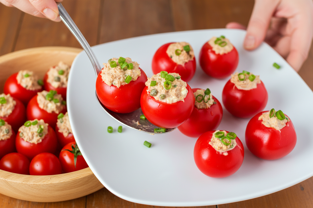 Tuna Stuffed Tomato Appetizer Recipe