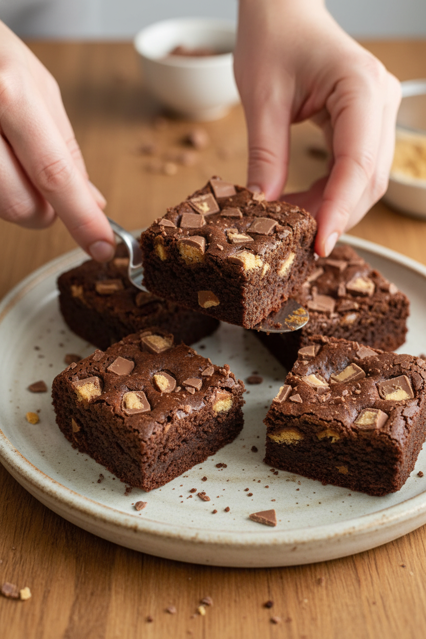 Twix Brownie Bites
