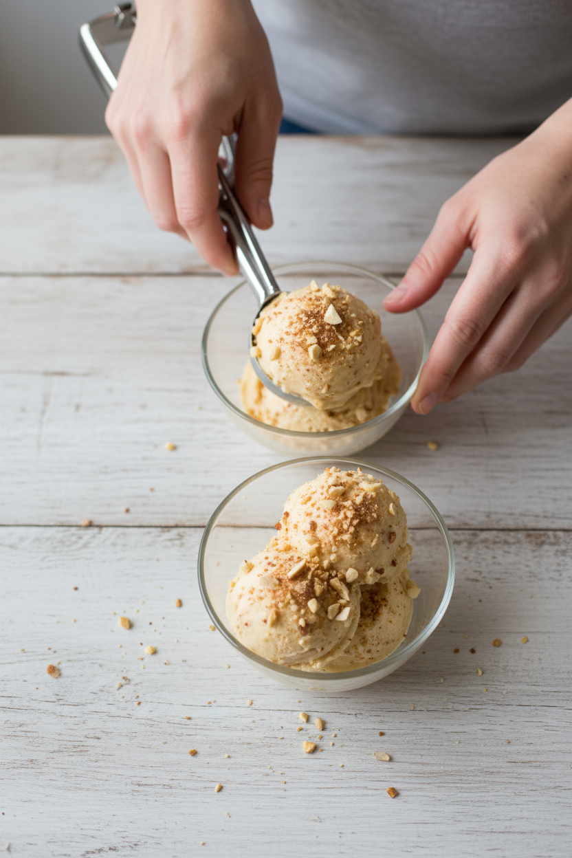 Banana Peanut Butter Ice Cream - Two Ingredients
