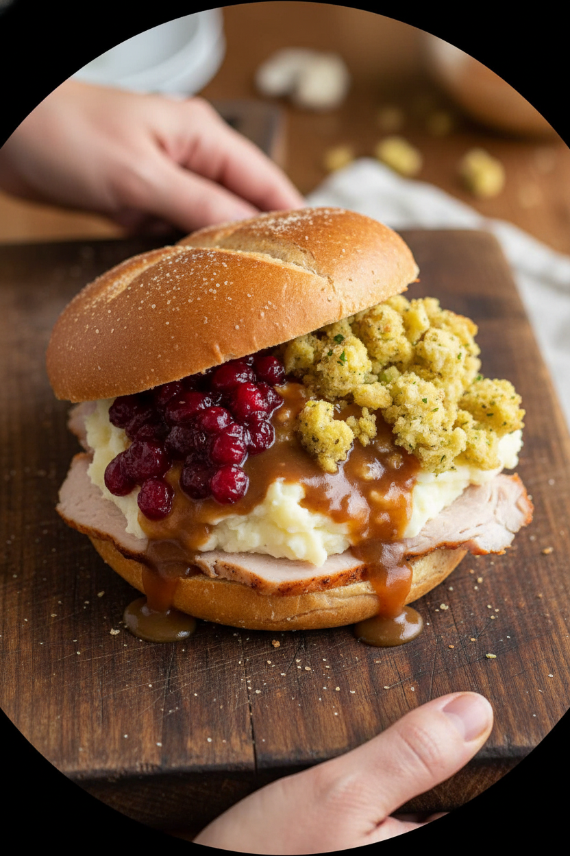 Ultimate Thanksgiving Leftovers Sandwich