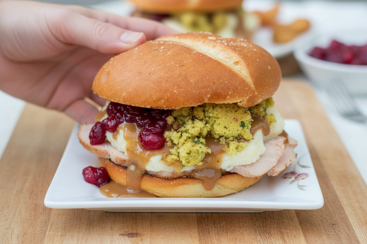 Ultimate Thanksgiving Leftovers Sandwich